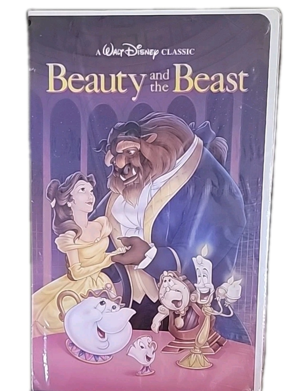 Disney Beauty and The Beast Classic VHS Boxed Silk Touch Throw Blanket 50" x 70"